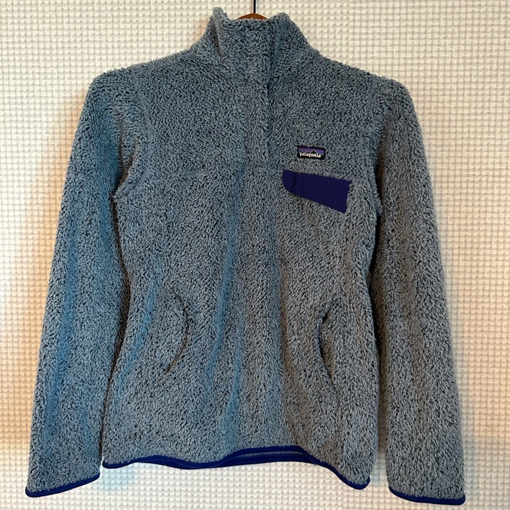 Patagonia Women’s XS 1/4 Snap Blue Fleece Pullover Jacket